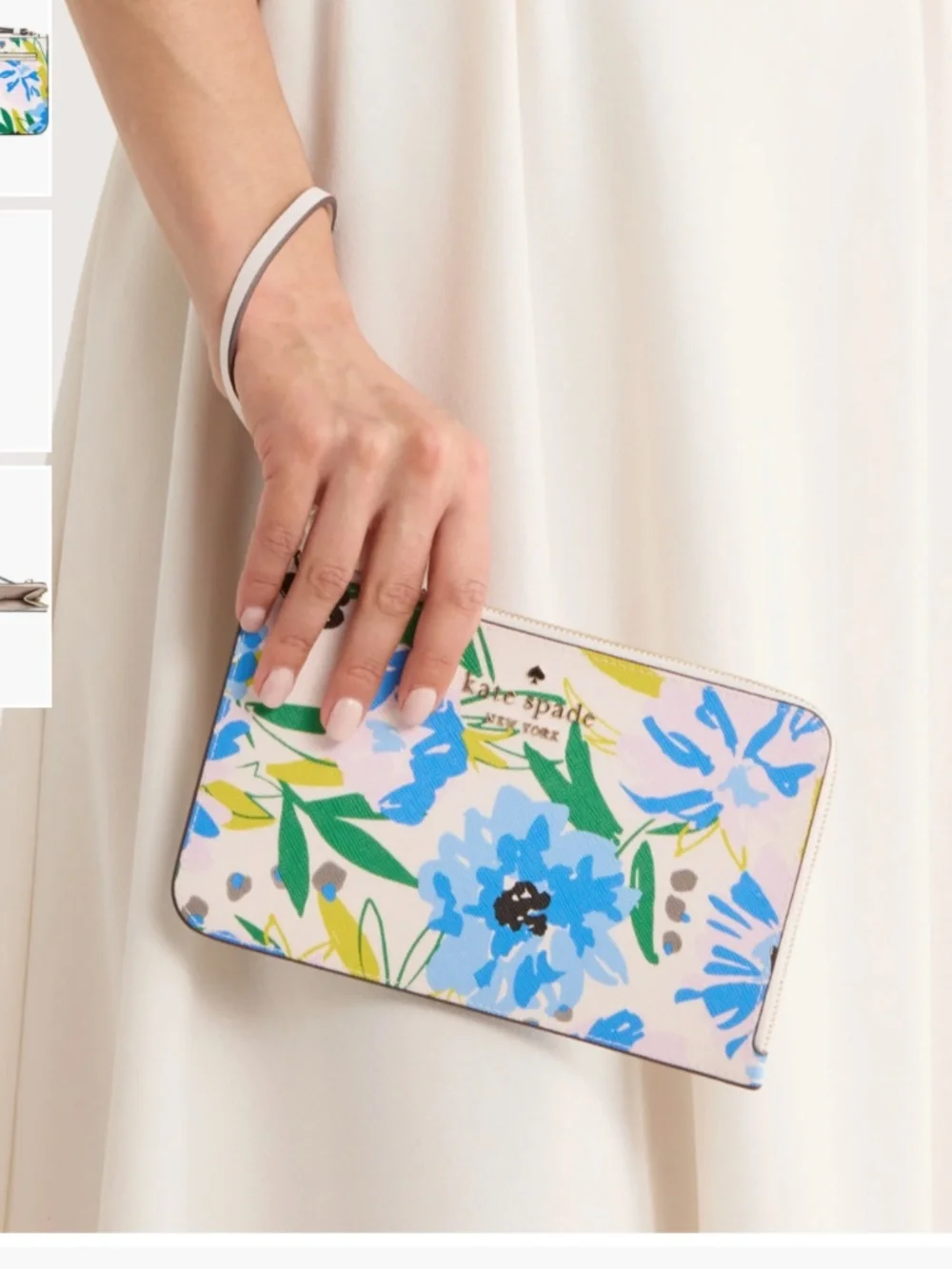 Kate Spade New York cameron festival floral leather wristlet